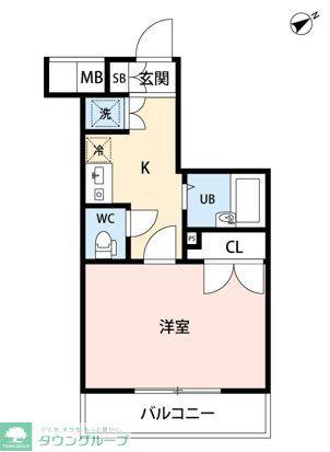 アーバイル文京白山(1K/2階)の間取り写真
