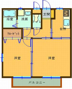ステップ(1LDK/1階)の間取り写真