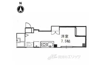 CARLVILLA千丸(ワンルーム/5階)の間取り写真