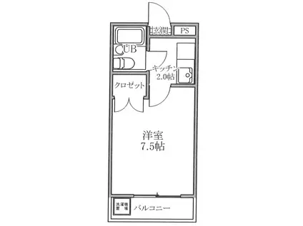 メゾン・ド・ココ(1K/3階)の間取り写真