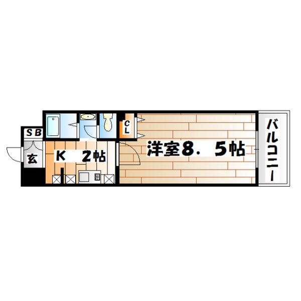 ファインエクセレンス(1K/4階)の間取り写真