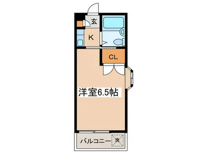 エクセレント鴨居(1K/1階)の間取り写真