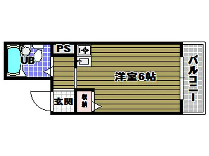 ドムス河内長野(ワンルーム/5階)の間取り写真