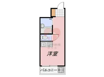 川口ハイツ(ワンルーム/3階)の間取り写真