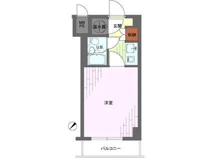 ライオンズマンション東池袋第2(1K/6階)の間取り写真