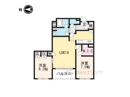京阪鴨東線 神宮丸太町駅 徒歩12分 3階建 築8年(2LDK/3階)の間取り写真