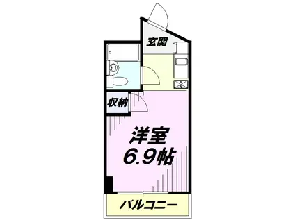 K&K所沢(ワンルーム/4階)の間取り写真