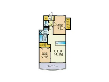 エミネンス東風(2LDK/1階)の間取り写真