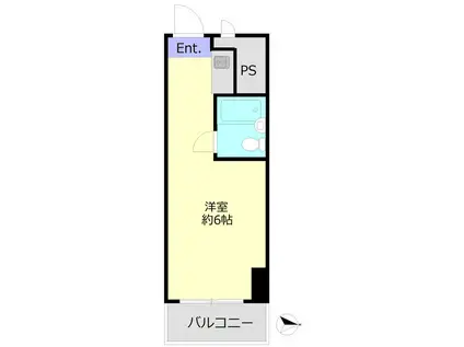 五反田ダイヤモンドマンション(ワンルーム/8階)の間取り写真