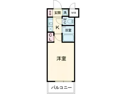 エステムコート新神戸エリタージュ(1K/4階)の間取り写真