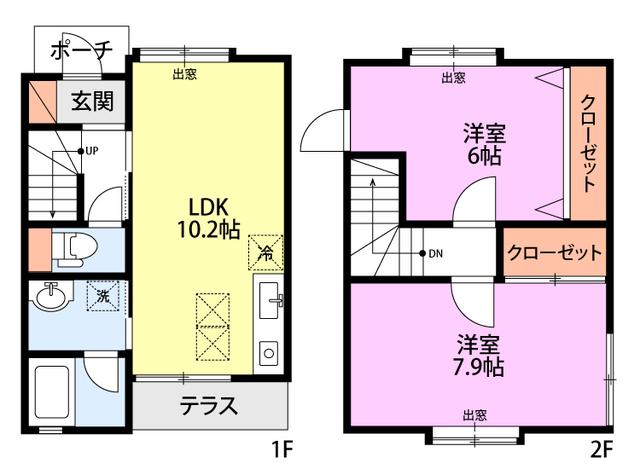 メゾンドあいりす(2LDK/1階)の間取り写真