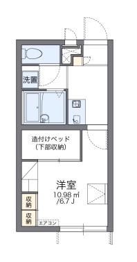 レオパレスメゾン モンポルト(1K/1階)の間取り写真