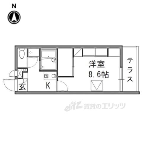 レオパレスFOND VILLAGE(1K/1階)の間取り写真