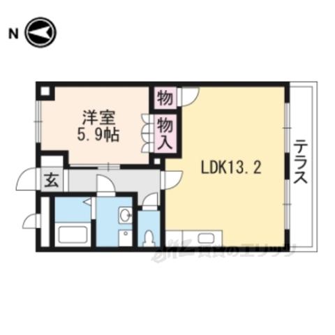 FOUR SEASON(1LDK/1階)の間取り写真
