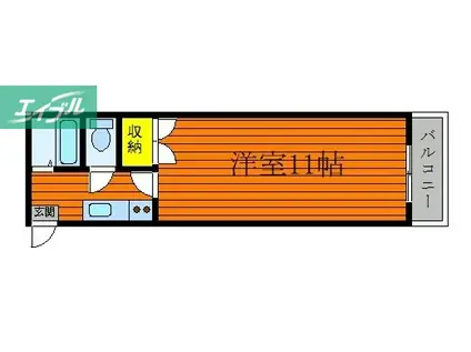 アメニティー21(1K/3階)の間取り写真