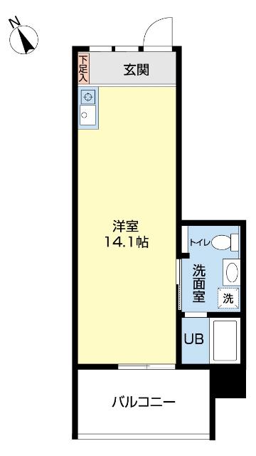 ZEE HAVEN(ワンルーム/7階)の間取り写真