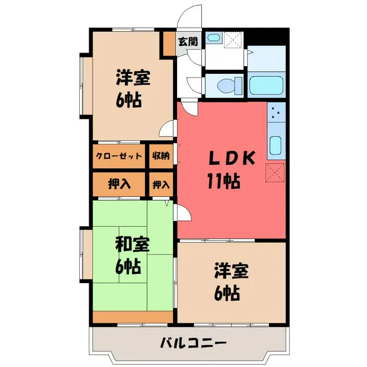 パレススリーゼ 1階階 間取り