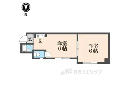 シャトーユキ(1LDK/1階)の間取り写真