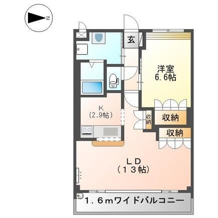 ＪＲ阪和線 紀伊駅 徒歩46分 2階建 築20年(1LDK/2階)の間取り写真