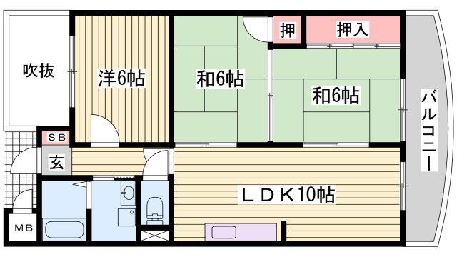 ぱすてるめぞんクレヨン(3LDK/1階)の間取り写真