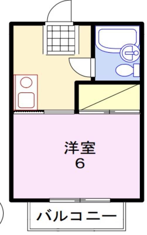 ハイツタイヨウ(1K/2階)の間取り写真