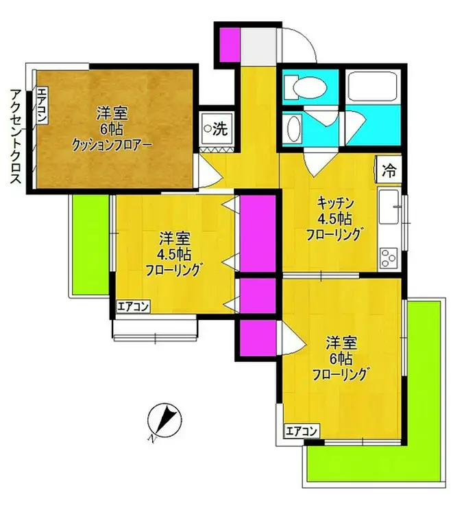 レフォール多摩 2階階 間取り