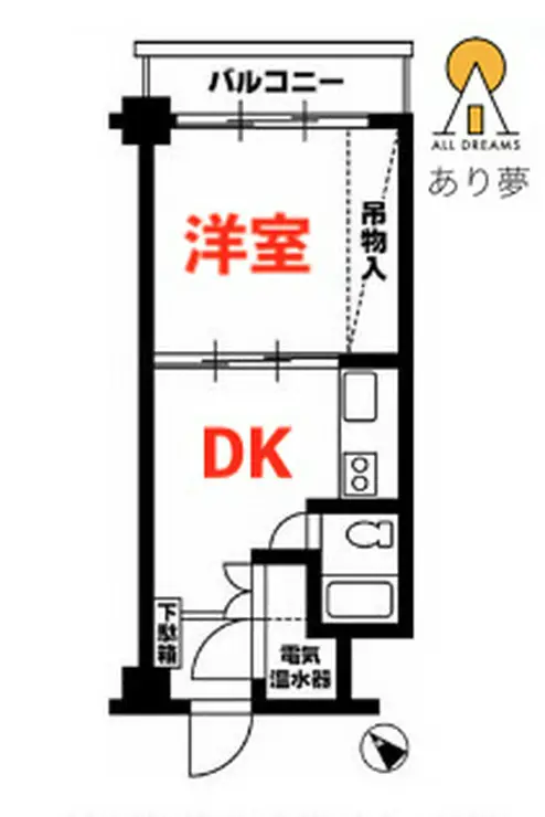 長者町ビジネスマンション 9階階 間取り