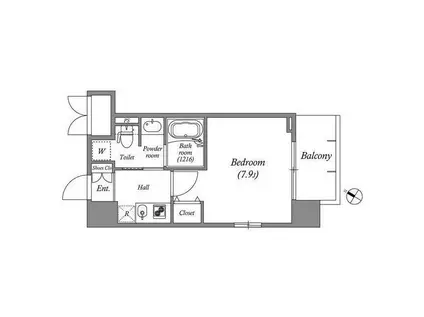 アーバングリーン兵庫ステーションフロント(1K/6階)の間取り写真