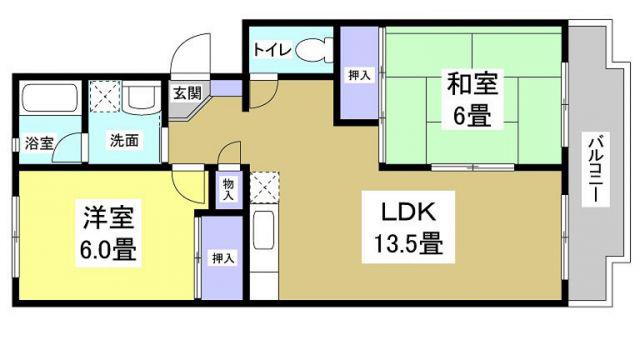 メゾン・ルネピア(2LDK/1階)の間取り写真
