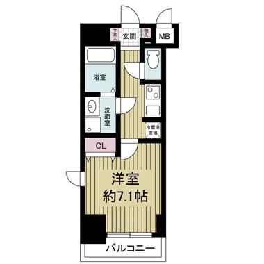 S-RESIDENCE HOMMACHIMARKS(1K/12階)の間取り写真