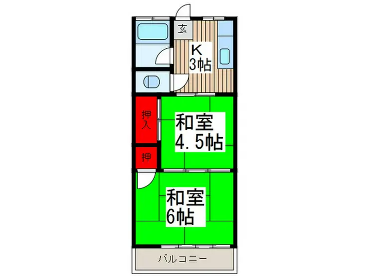 芝一荘 2階階 間取り