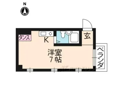 メゾン・エスカリエ(ワンルーム/3階)の間取り写真