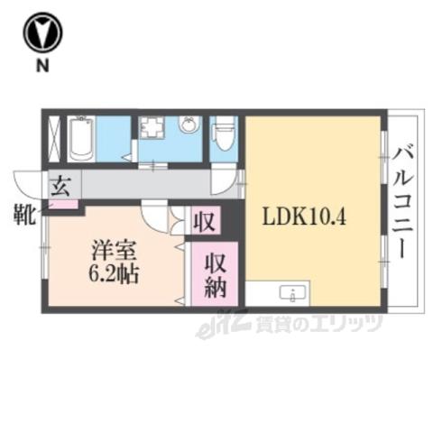 フローラルコート(1LDK/2階)の間取り写真