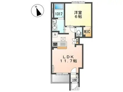 ルミナスピュア神戸(1LDK/1階)の間取り写真