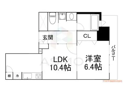 アーバネックス淀屋橋(1LDK/5階)の間取り写真