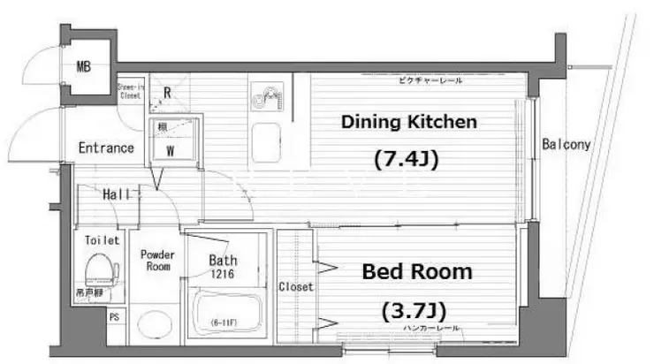 ガラ・シティ神田淡路町 5階階 間取り