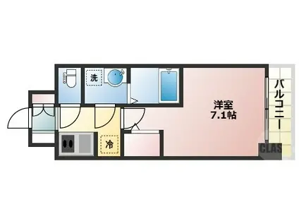 オーキッドレジデンス新大阪(1K/10階)の間取り写真