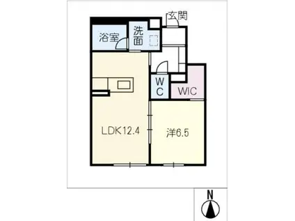 エバンジェリスト(1LDK/1階)の間取り写真