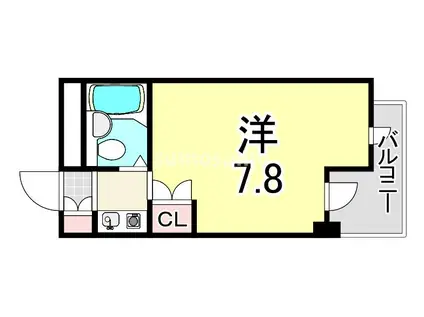 ジョイフル北武庫之荘(ワンルーム/4階)の間取り写真