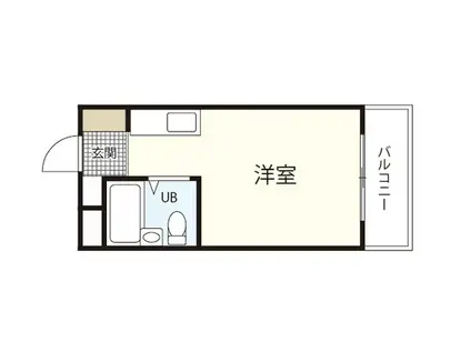 KOI ウエスト(ワンルーム/2階)の間取り写真