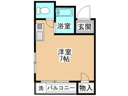 オリエントハイツ(ワンルーム/3階)の間取り写真