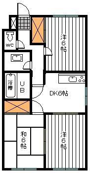 エクシヴ宮の上(3DK/3階)の間取り写真