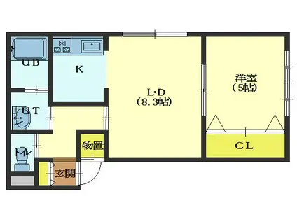 モデナ杉並(1LDK/1階)の間取り写真
