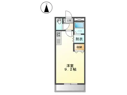 リヴィエールナワ(ワンルーム/1階)の間取り写真