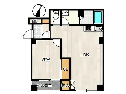 マンションSAWARABI(1LDK/2階)の間取り写真
