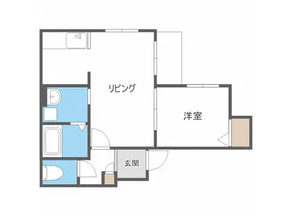 FERIO(1LDK/4階)の間取り写真