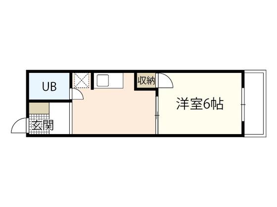 コーポいけぐち(1DK/5階)の間取り写真