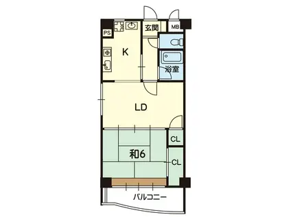 NEO WING(1LDK/5階)の間取り写真