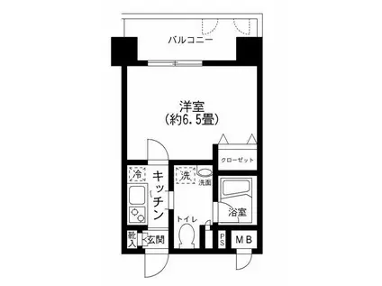 プライムアーバン田町(1K/2階)の間取り写真