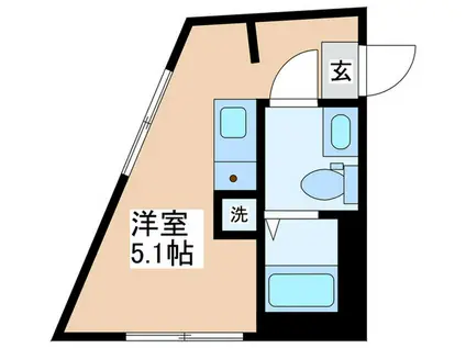 LUXE SASAZUKA(ワンルーム/3階)の間取り写真